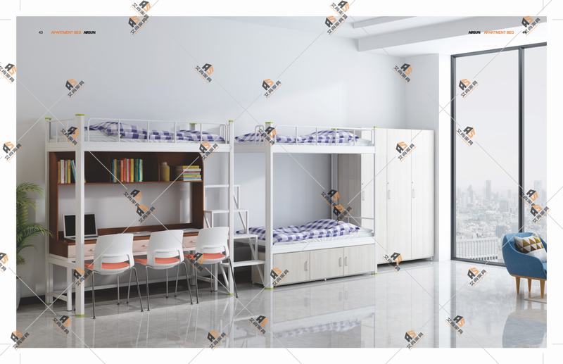 學生上下鋪鐵床廠家